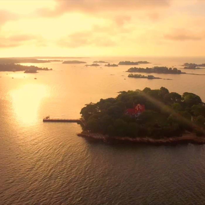 Aerial Drone Media Over Thimble Islands