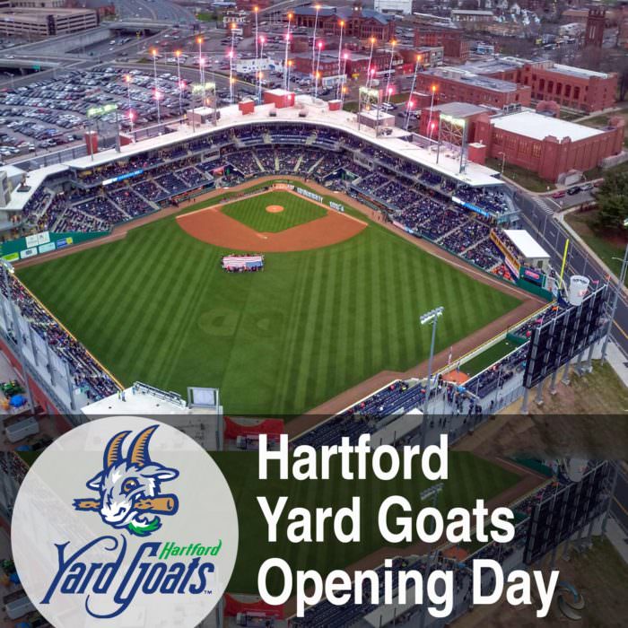 Drone Video Coverage of the Hartford Yard Goats Opening Day