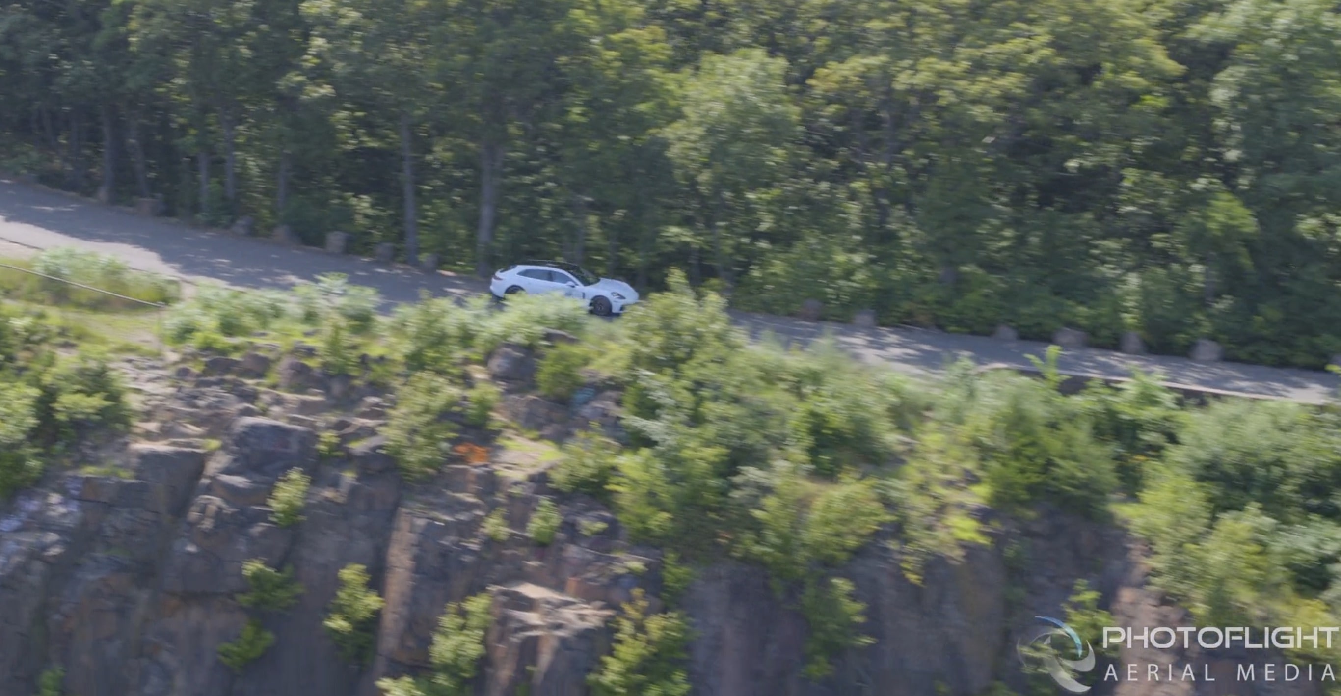 Drone Video Reel of Porsche Panamera Car Tracking Sequence