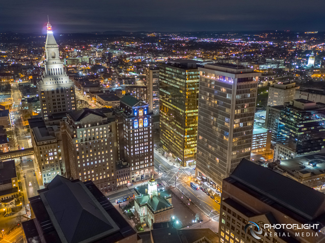 Stark Building, Hartford CT, Commercial Real Estate Drone Photography in CT by Photoflight