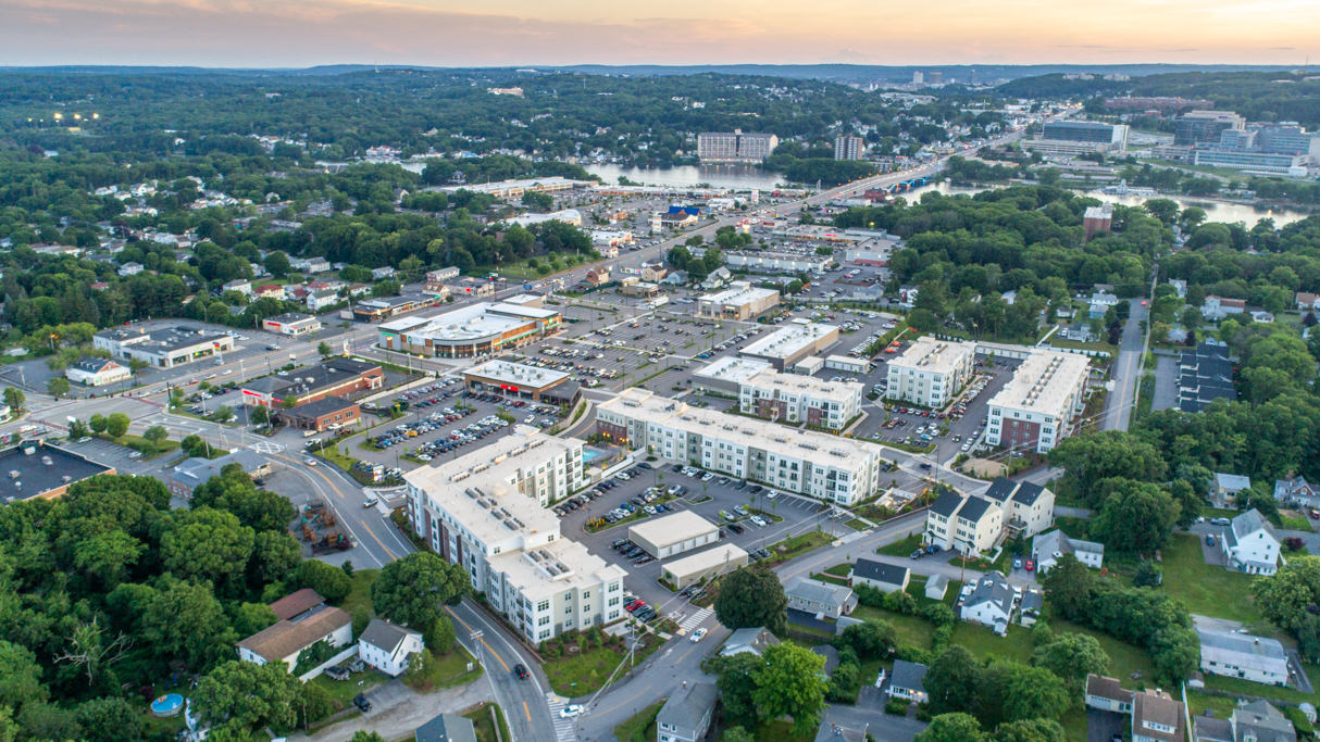 Commercial real estate drone photography in MA