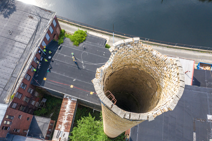 Drone photo of Massachusetts industrial project