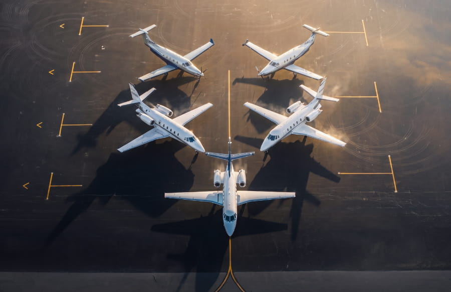 Aerial photograph of aviation fleet Aerial photograph of aviation fleet