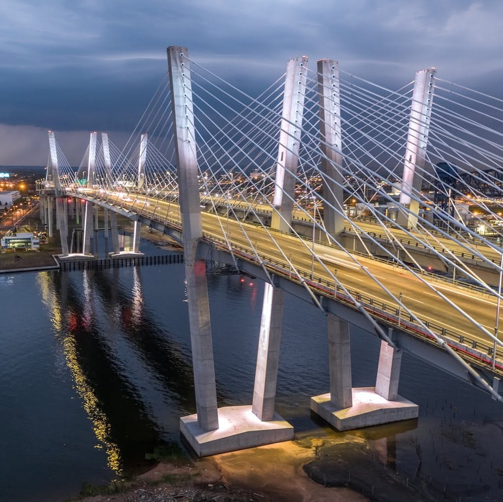 Aerial drone photo New Jersey Goethals Bridge
