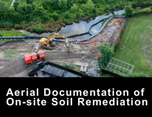Aerial Drone Documentation of On-site Soil Remediation in West Islip, New York