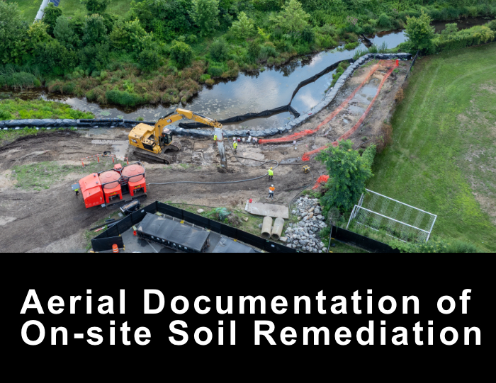 Aerial Drone Documentation of On-site Soil Remediation in West Islip, New York